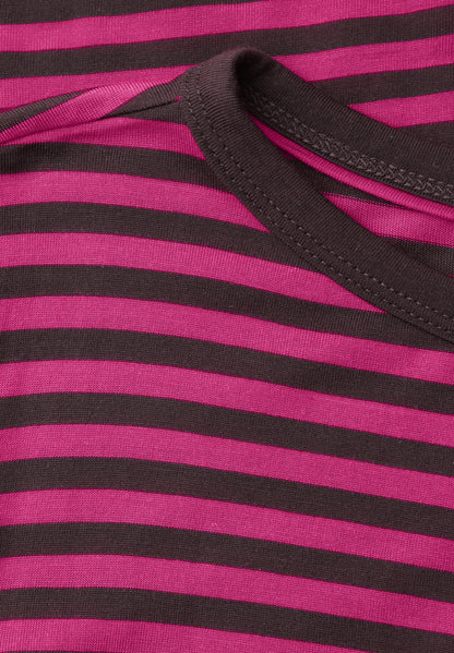 Langarm Shirt mit Boat Neck und Streifen
