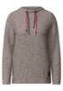 Shirt in Rippstruktur mit Funnel Neck