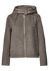 Jacke mit Wollanteil und abnehmbarer Kapuze