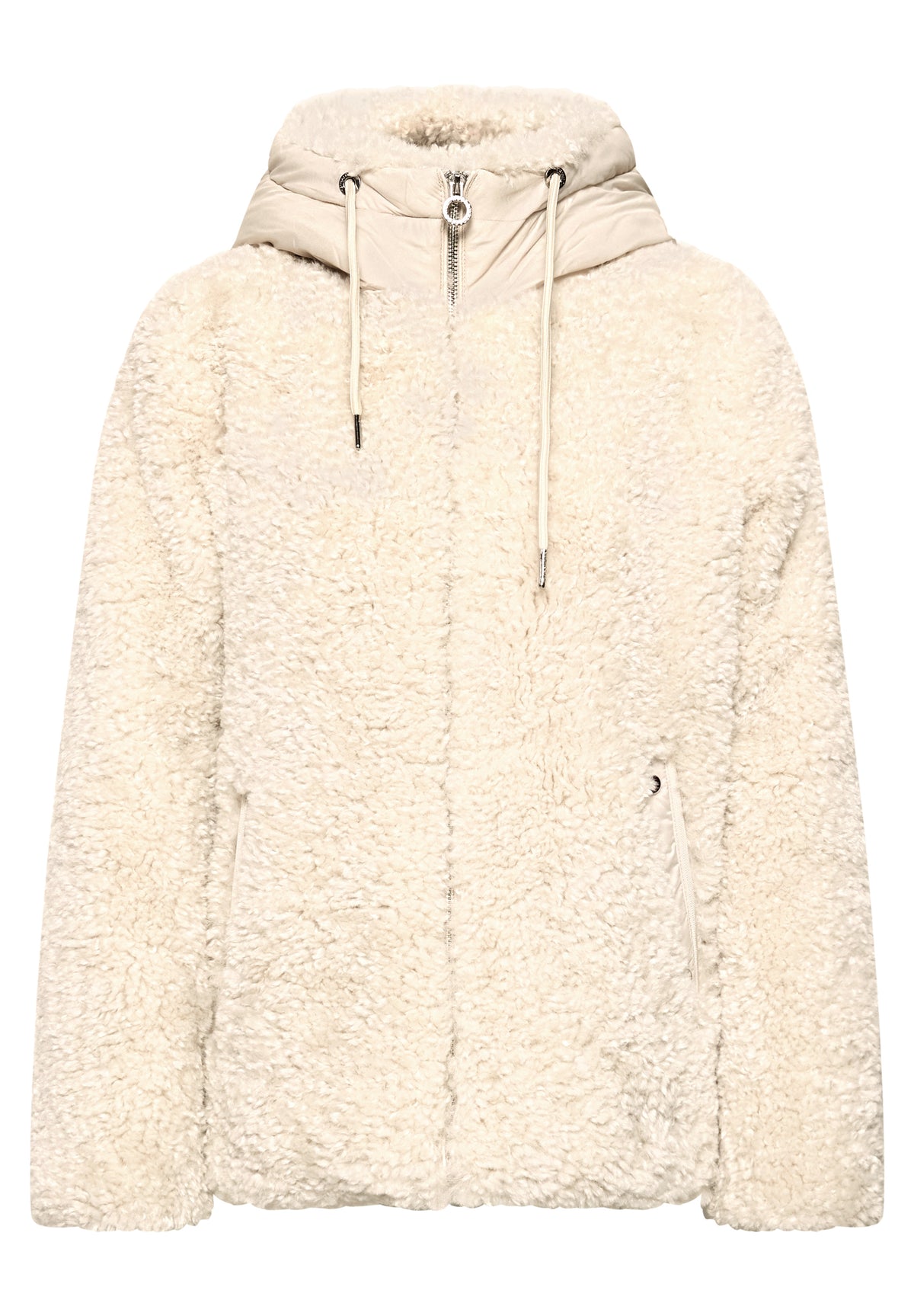 Teddy-Jacke mit Softshell-Kapuze