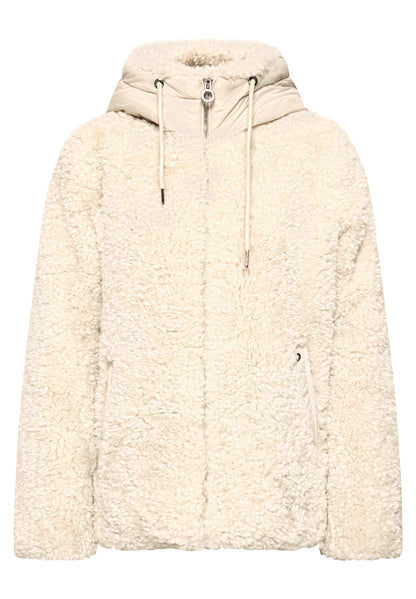 Teddy-Jacke mit Softshell-Kapuze