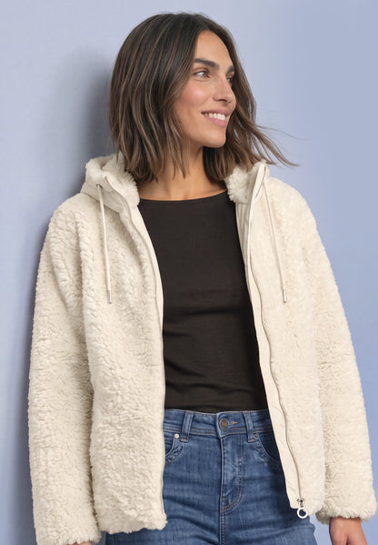 Teddy-Jacke mit Softshell-Kapuze