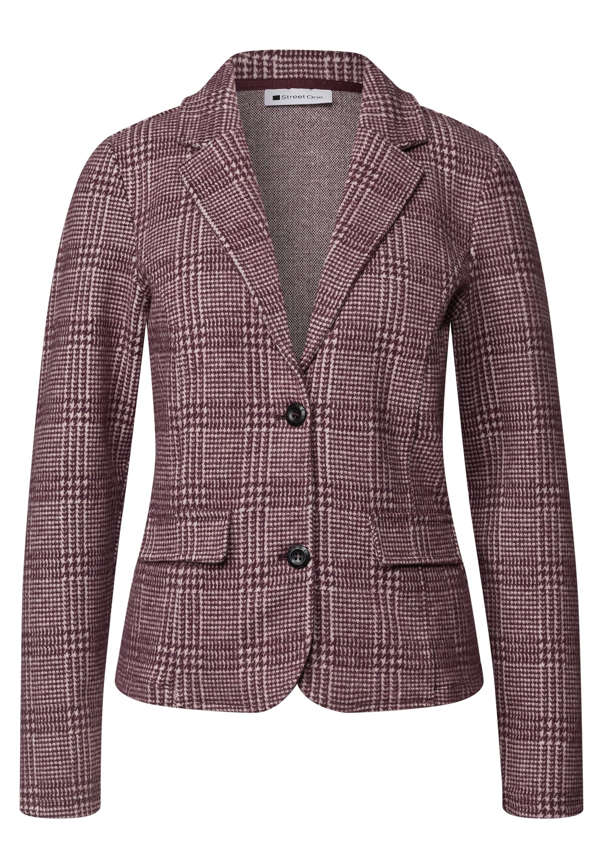 Blazer mit Karomuster und Knöpfen