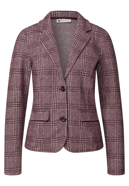 Blazer mit Karomuster und Knöpfen