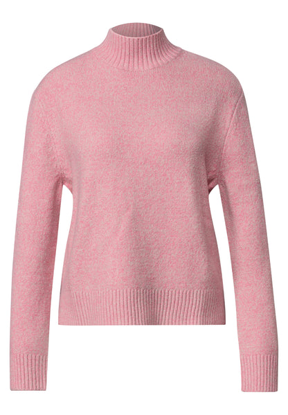 Mouliné Pullover mit Turtle Neck