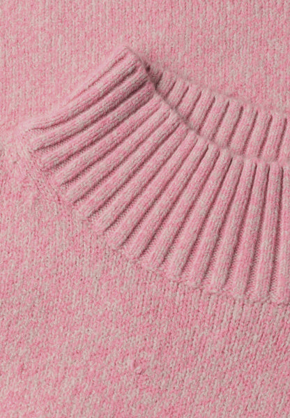 Mouliné Pullover mit Turtle Neck