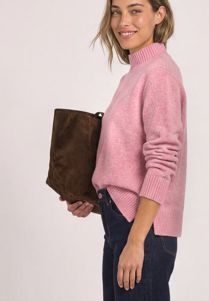 Mouliné Pullover mit Turtle Neck
