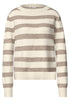 Pullover mit Boat Neck und Streifen