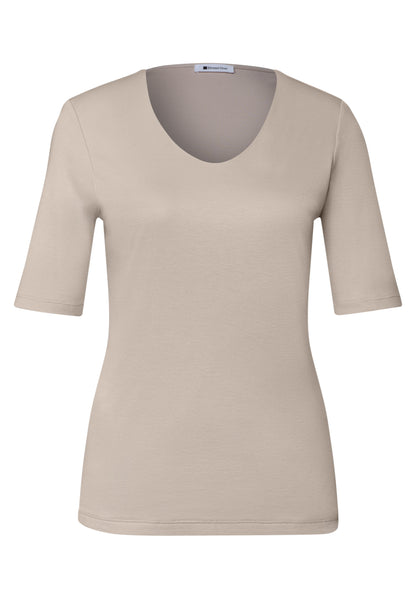 Basic T-Shirt mit blickdichter Front