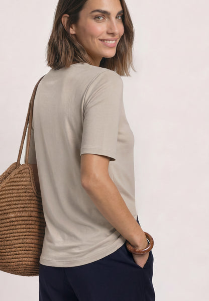 Basic T-Shirt mit blickdichter Front