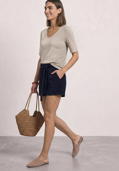 Basic T-Shirt mit blickdichter Front