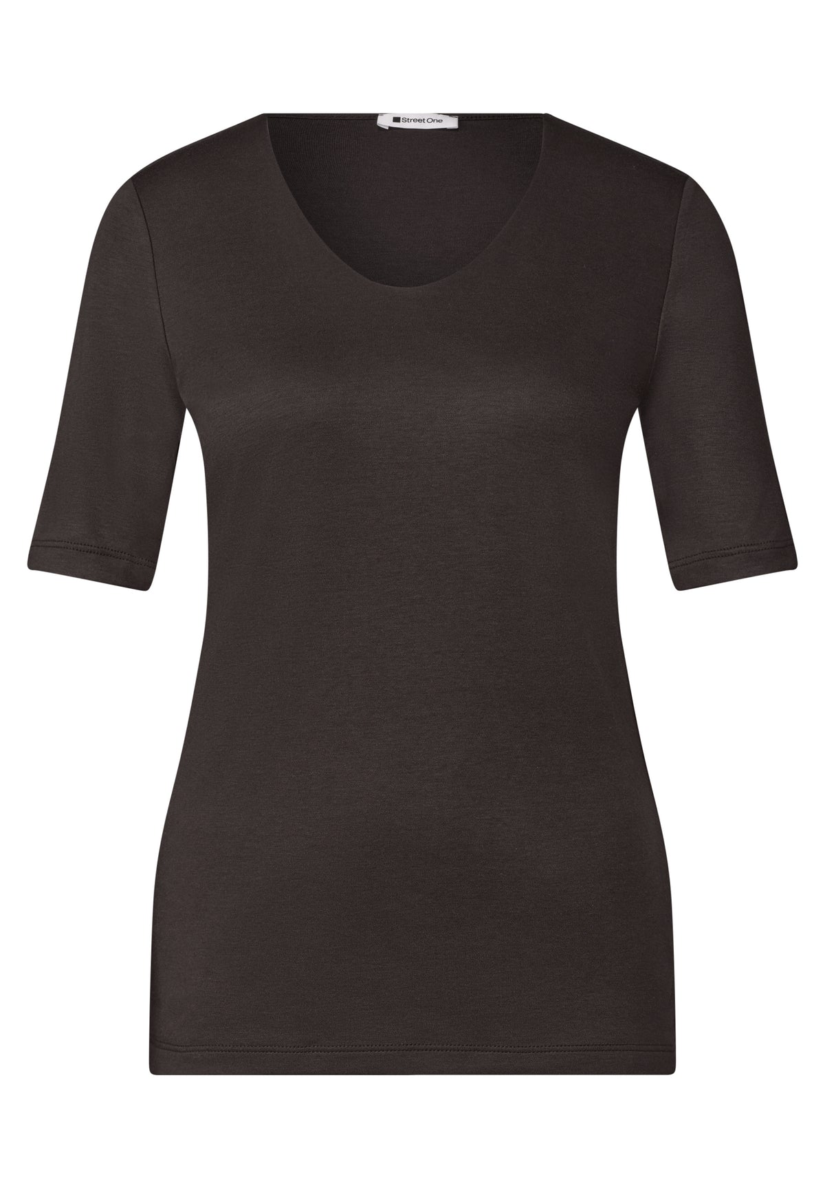 Basic T-Shirt mit blickdichter Front