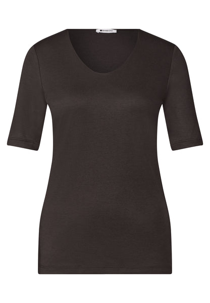 Basic T-Shirt mit blickdichter Front