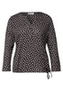 3/4-Arm Shirt mit Split Neck und Print
