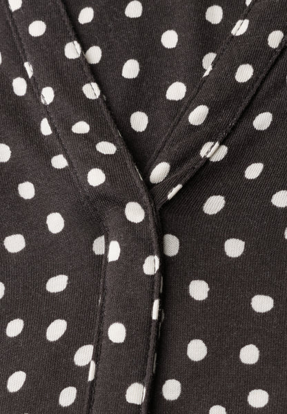 3/4-Arm Shirt mit Split Neck und Print