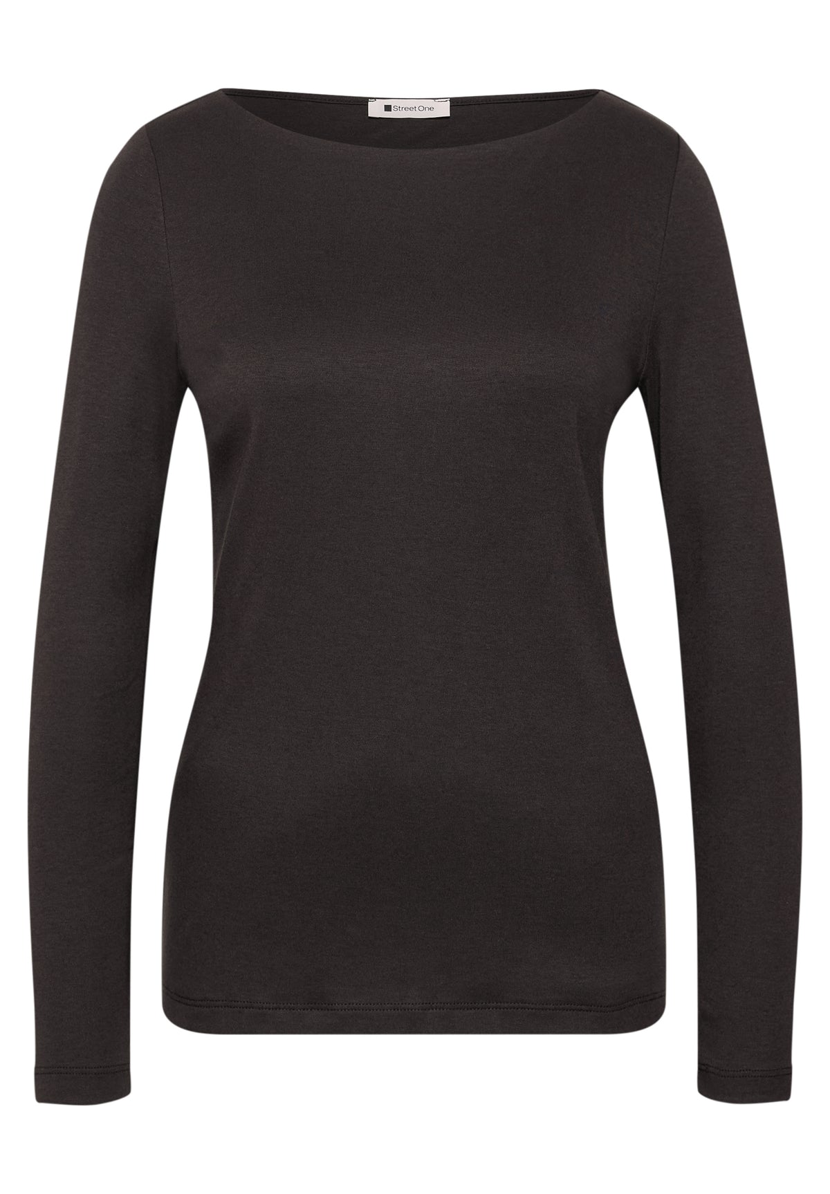 Basic Shirt mit U-Boot-Ausschnitt