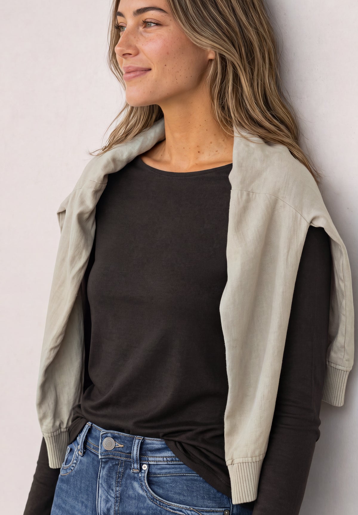 Basic Shirt mit U-Boot-Ausschnitt