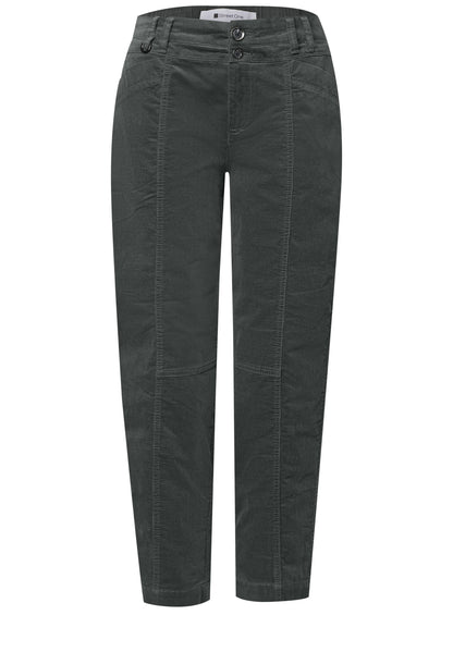 Barrel Leg Hose aus Cord im Casual Fit