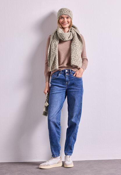 Jacquard Beanie mit Leo-Muster