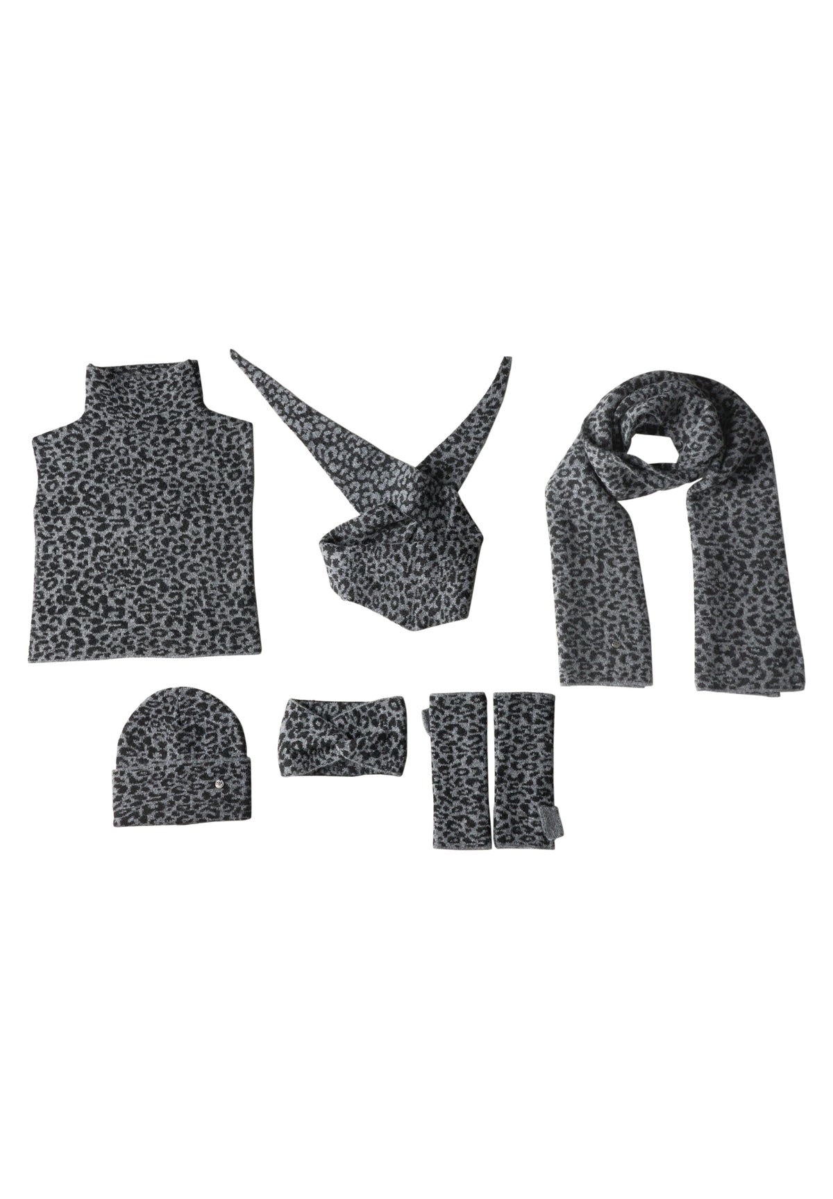 Jacquard Beanie mit Leo-Muster
