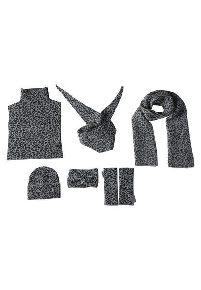 Jacquard Beanie mit Leo-Muster