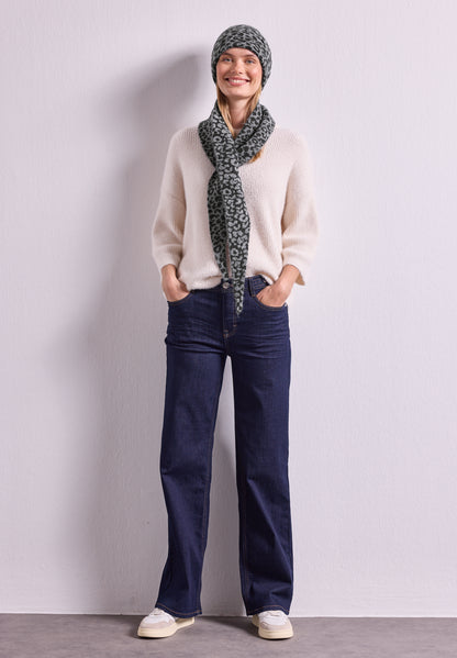 Jacquard Beanie mit Leo-Muster