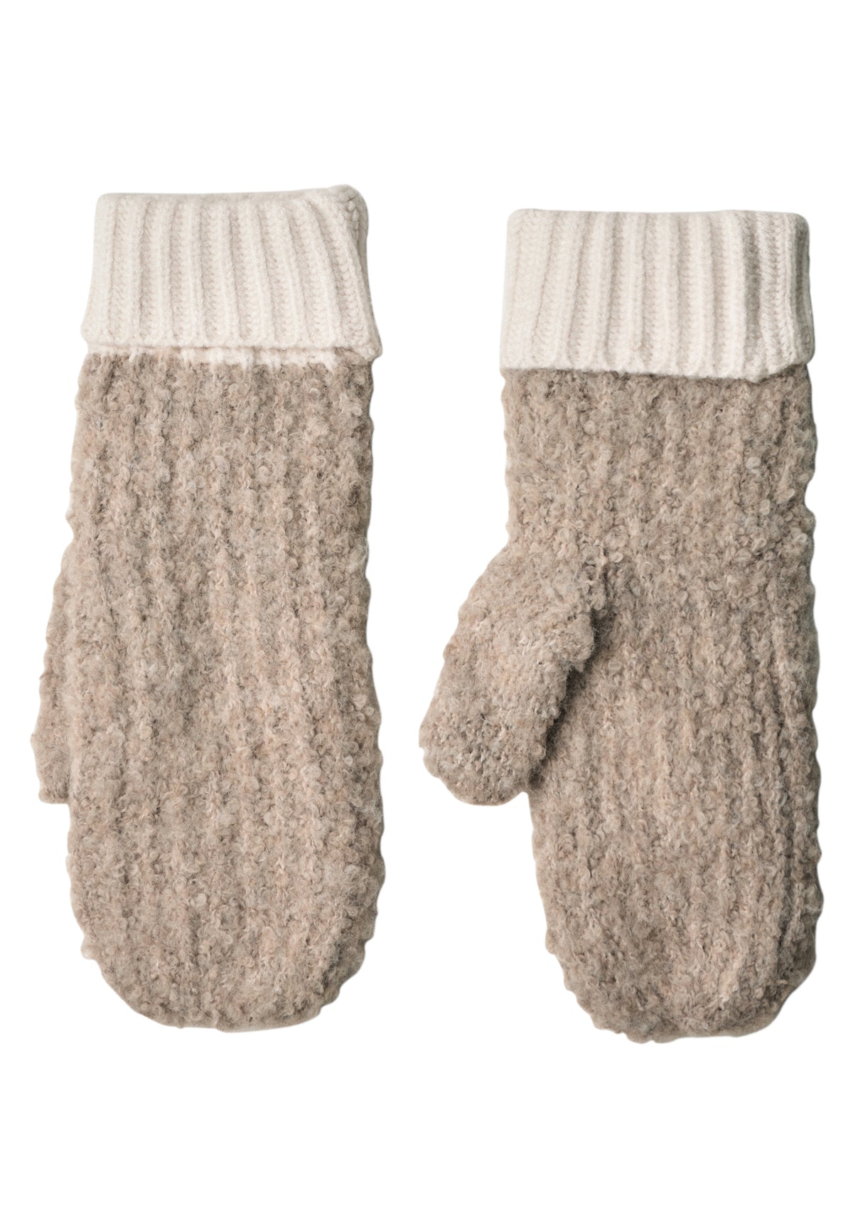 Bouclé-Mix Fäustlinge