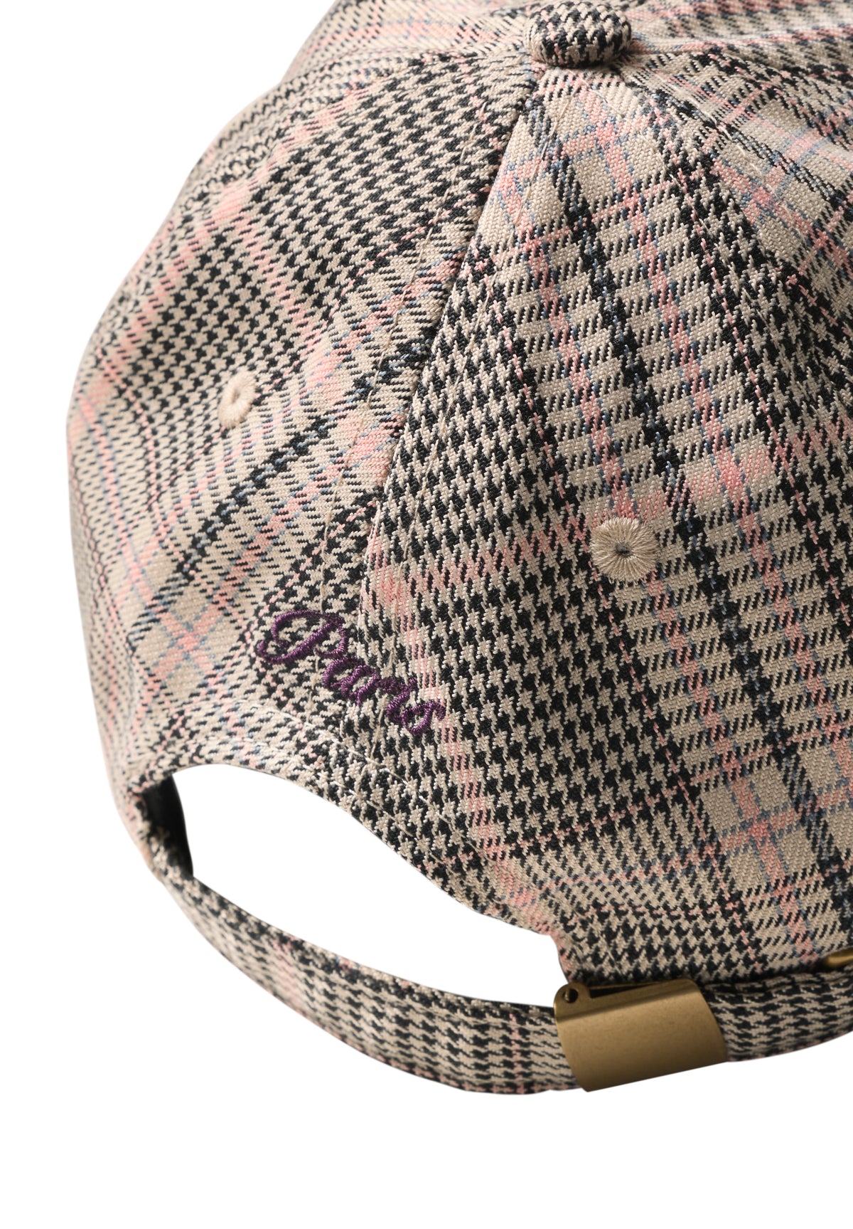 Cap mit Karomuster und Slogan