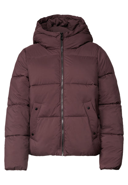 Kurze Puffer Jacke mit Kapuze