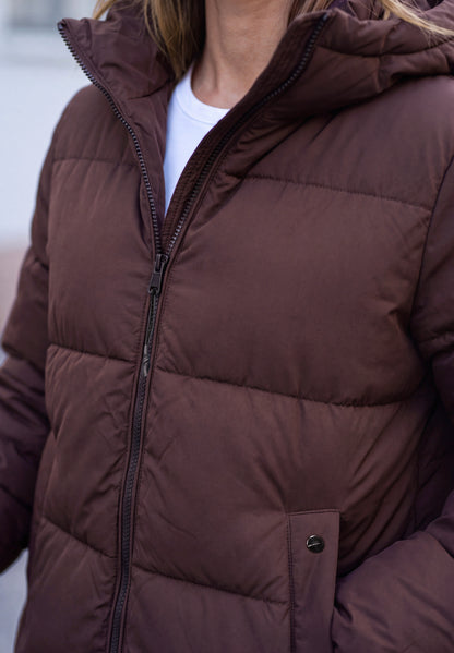 Kurze Puffer Jacke mit Kapuze