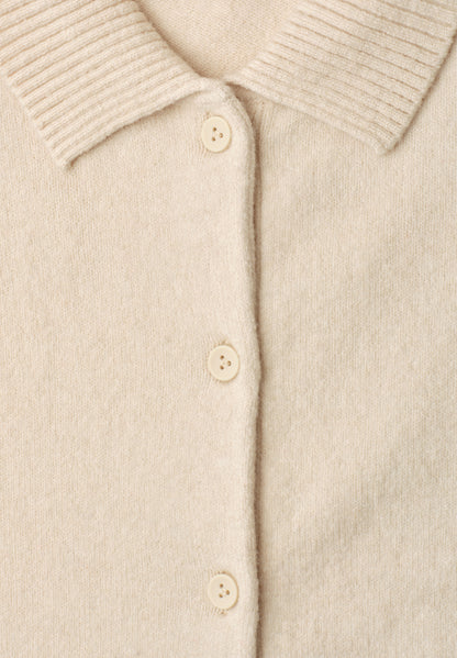 Kurzarm Cardigan mit Polokragen