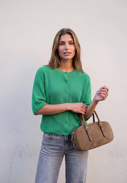 Kurzarm Cardigan mit Knopfleiste