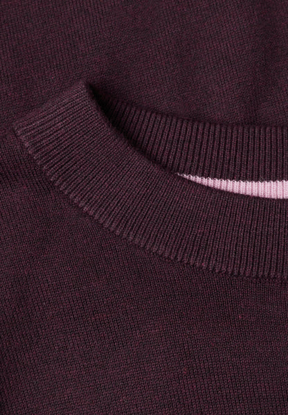 Pullover mit Rundhals in Unifarbe
