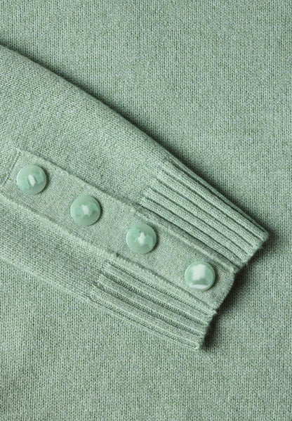 Pullover mit Rundhals und Knopfdetails
