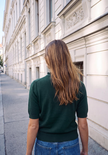 Kurzarm Pullover mit Turtle Neck