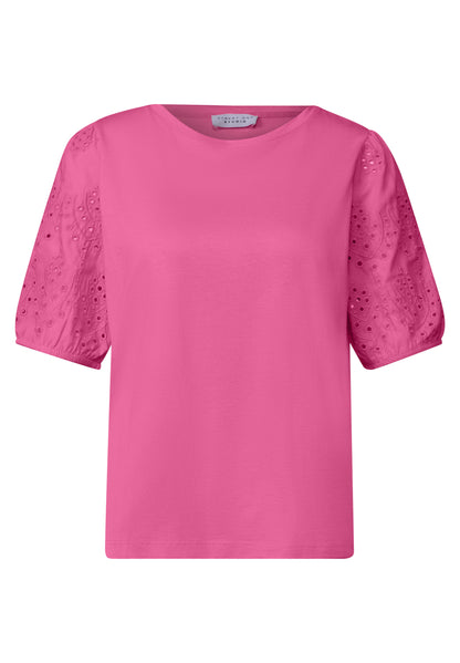 T-Shirt mit Embroidery Ärmeln