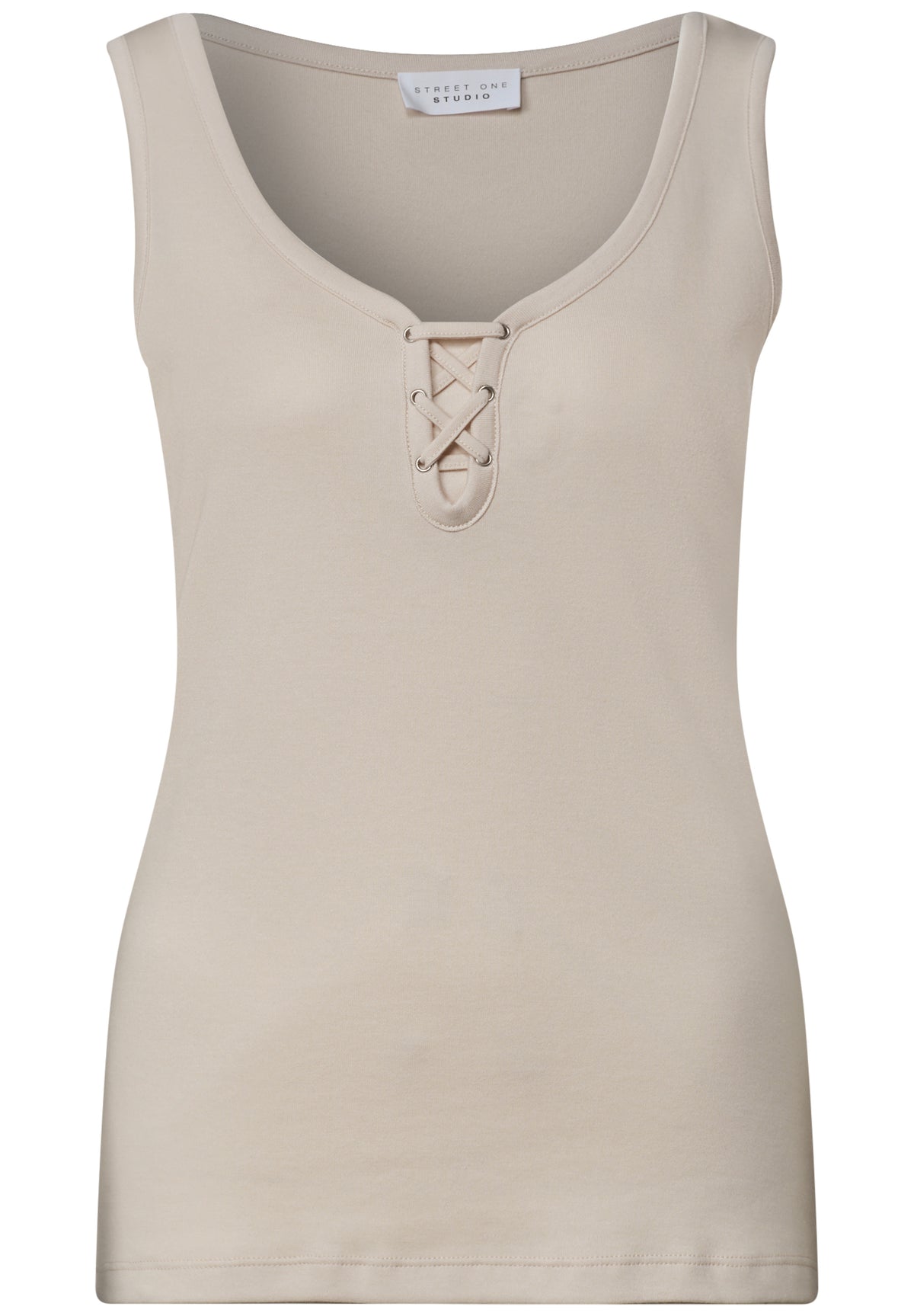 Top mit V-Neck und Bänderdetail