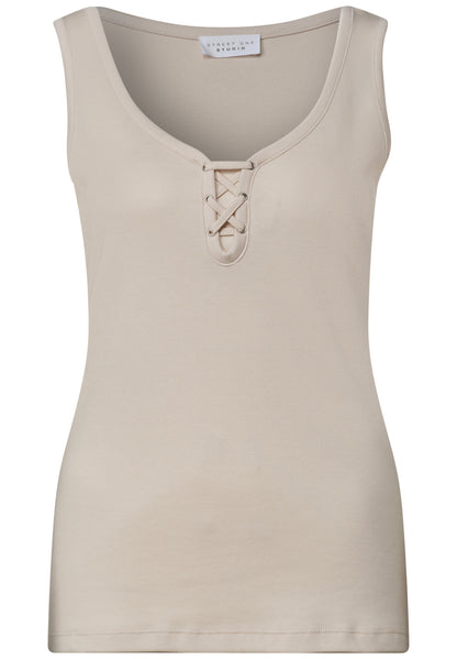 Top mit V-Neck und Bänderdetail