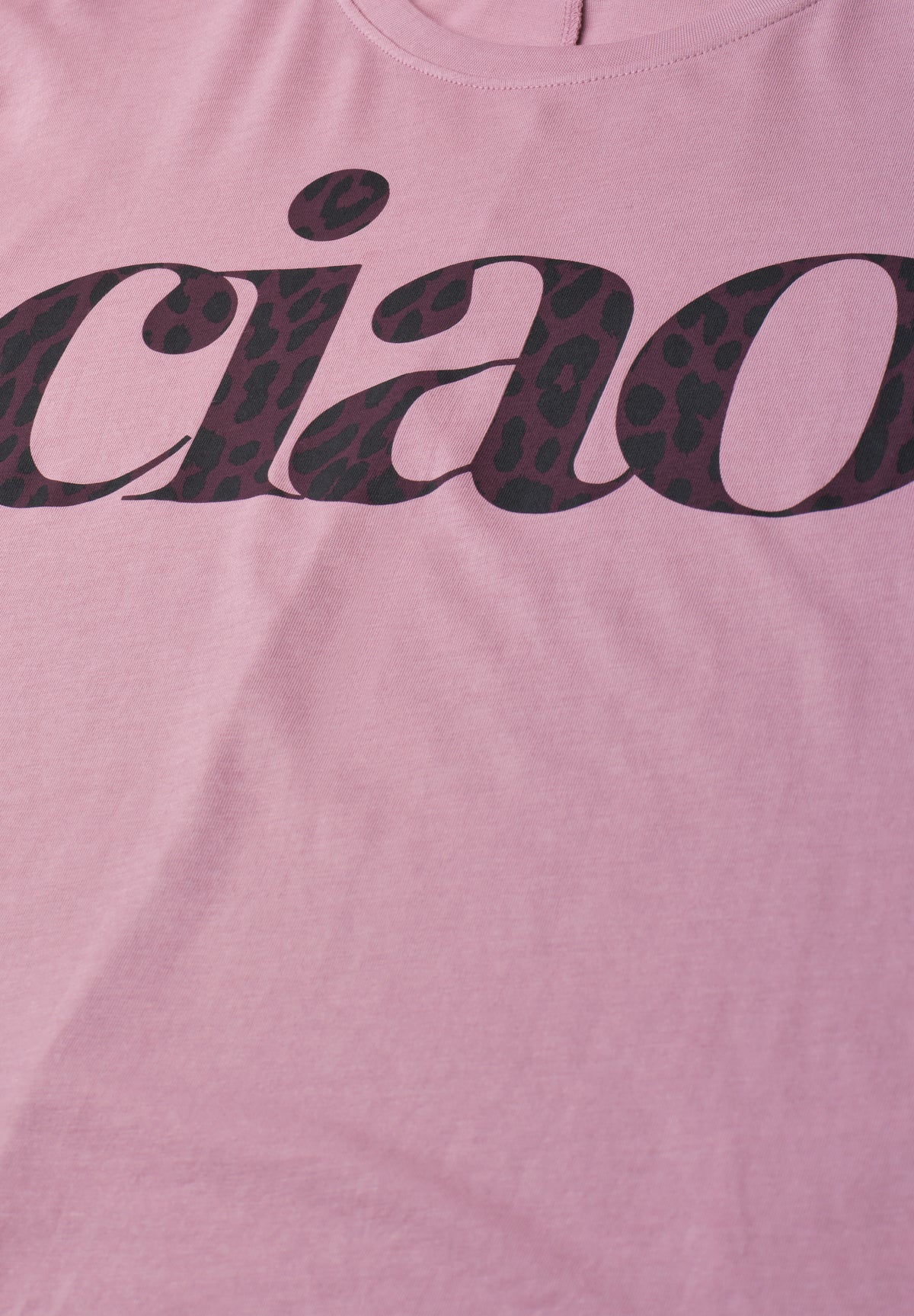 T-Shirt mit Rundhals und Wording