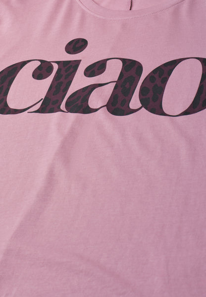 T-Shirt mit Rundhals und Wording