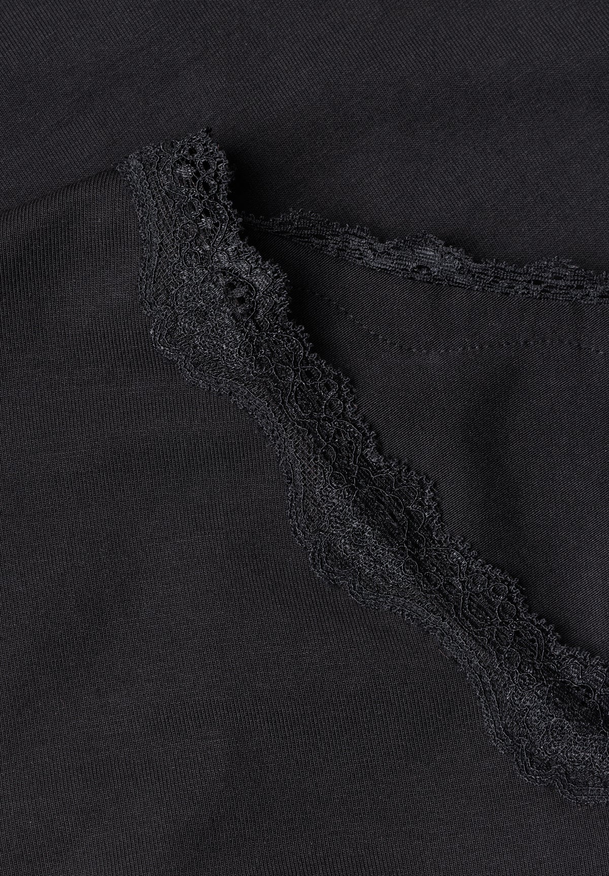 Langarm Shirt mit V-Neck und Spitze