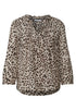 3/4-Arm Bluse mit Split Neck und Print