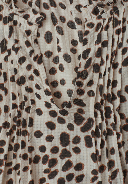 3/4-Arm Bluse mit Split Neck und Print