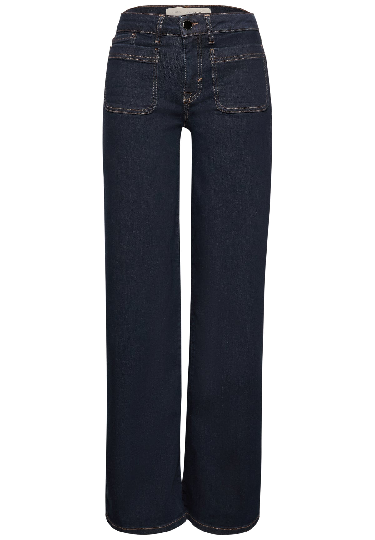 Mid Waist Wide Leg Jeans im Loose Fit