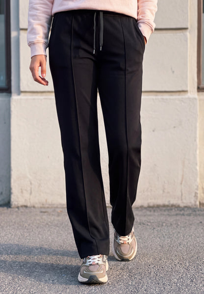 Mid Waist Wide Leg Hose im Casual Fit