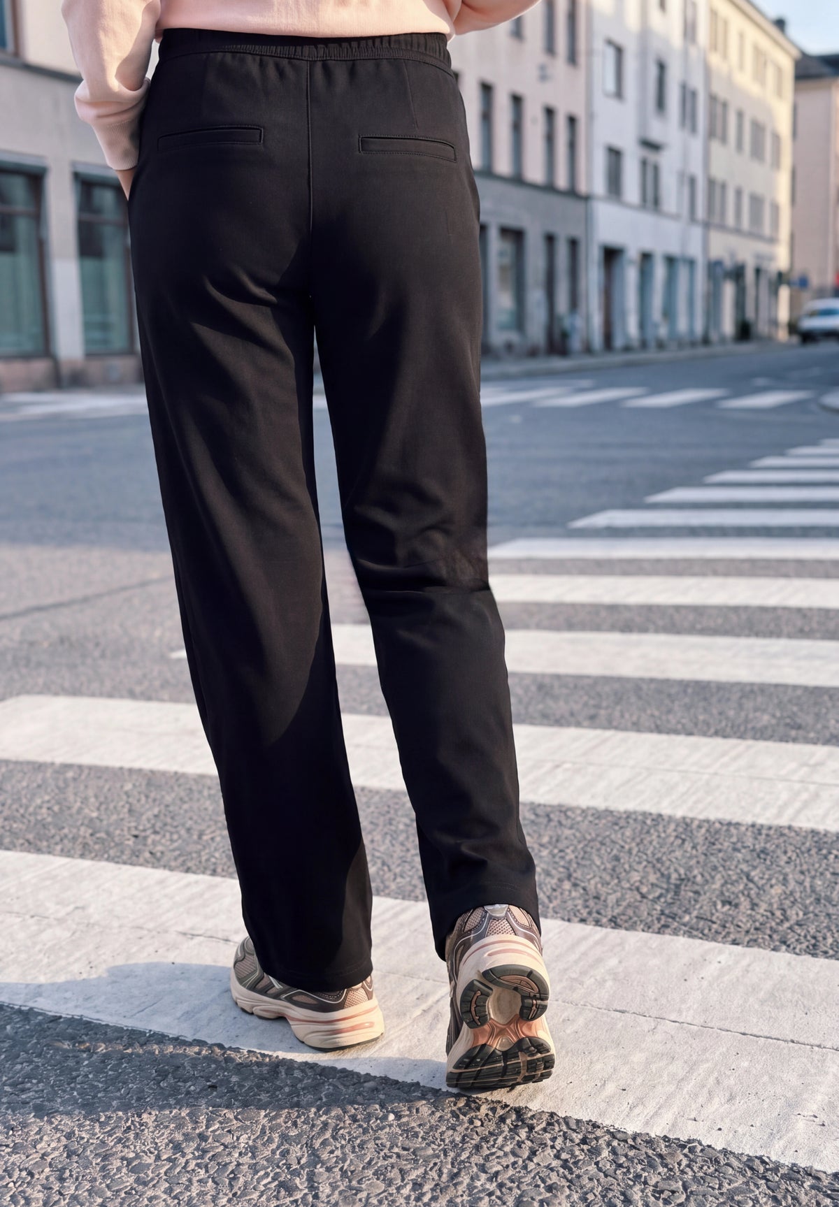 Mid Waist Wide Leg Hose im Casual Fit