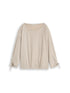 Loose Fit Langarmshirt mit Raffärmeln