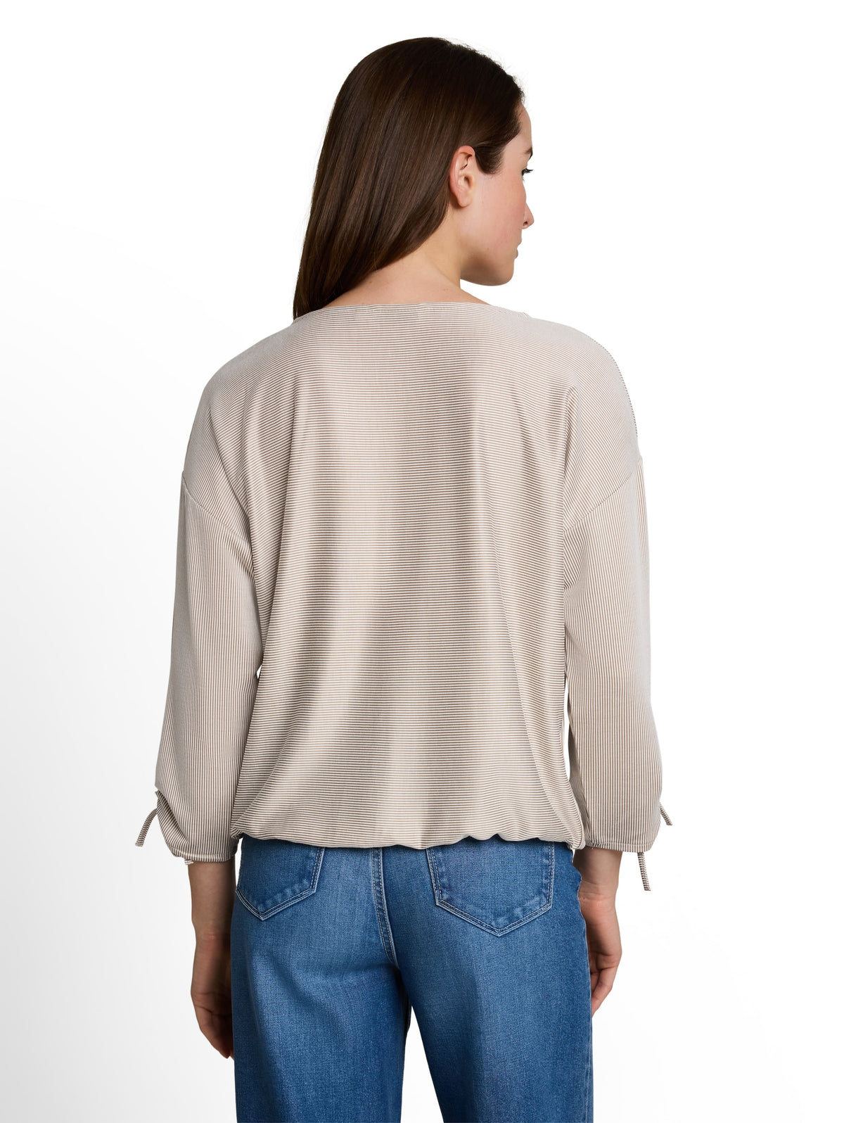 Loose Fit Langarmshirt mit Raffärmeln
