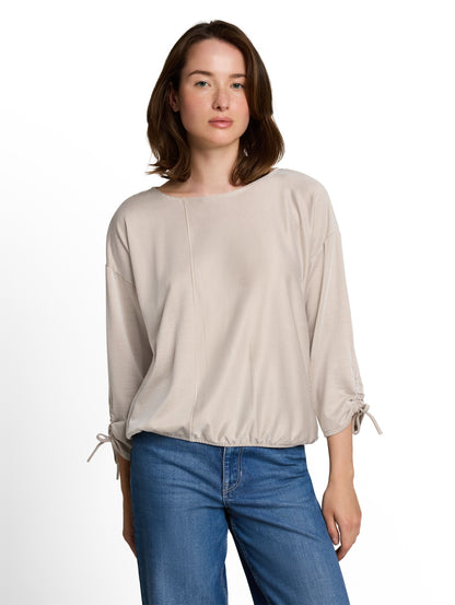 Loose Fit Langarmshirt mit Raffärmeln