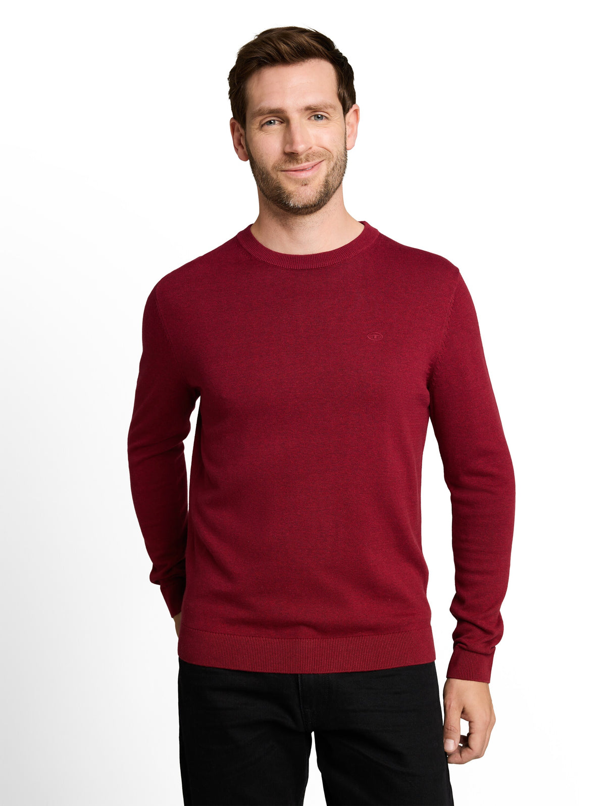 Basic Strickpullover aus Baumwolle